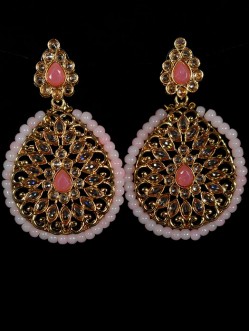 Reverse Ad Earrings With Meenakari Work